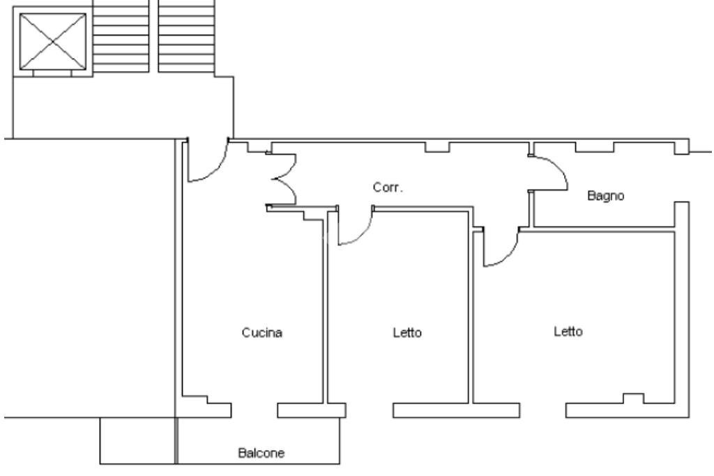 Trilocale Via Mario Pellegrini, Vignola - planimetria 1