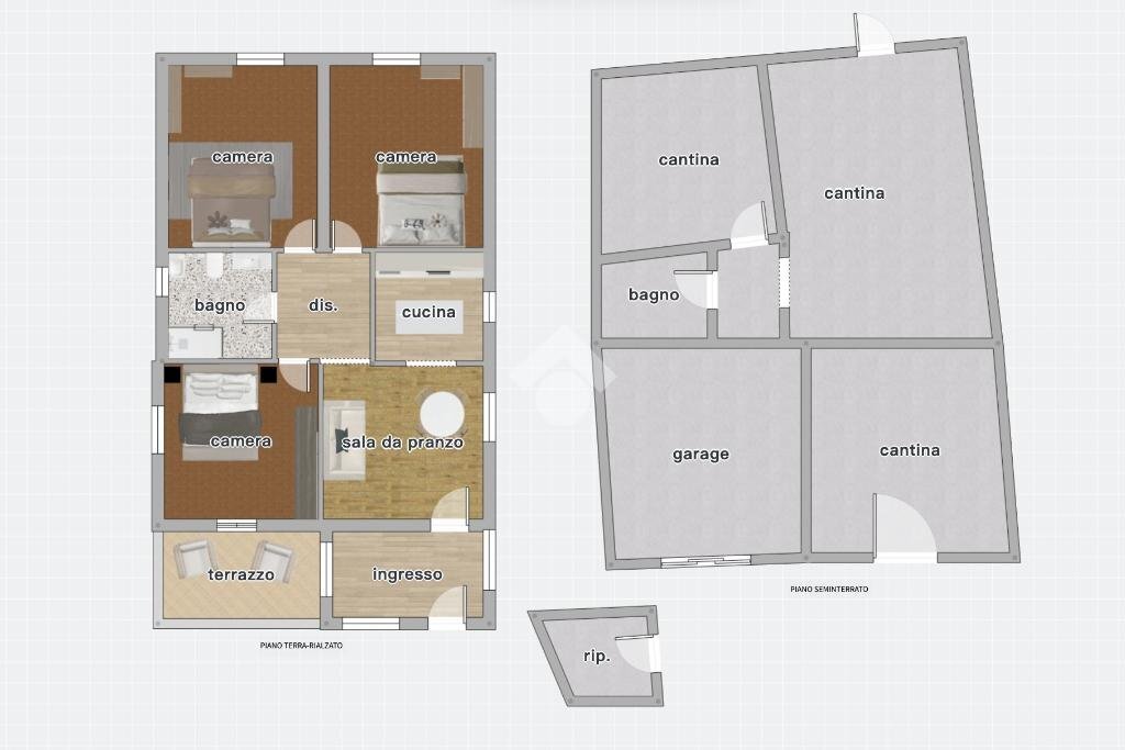 Casa indipendente Via Casetti Uso, Poggio Torriana - planimetria 1