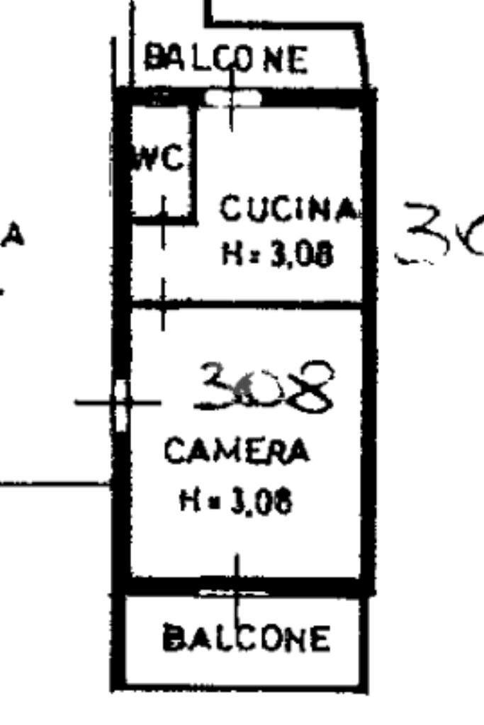 Two-room apartment Viale C. Vincenzi, San Mauro Pascoli - floor plans 1