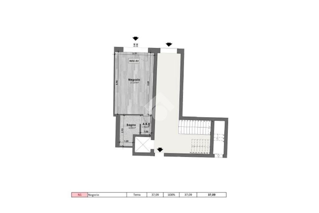 Negozio Piazza Della Repubblica, Castelfranco Emilia - planimetria 1