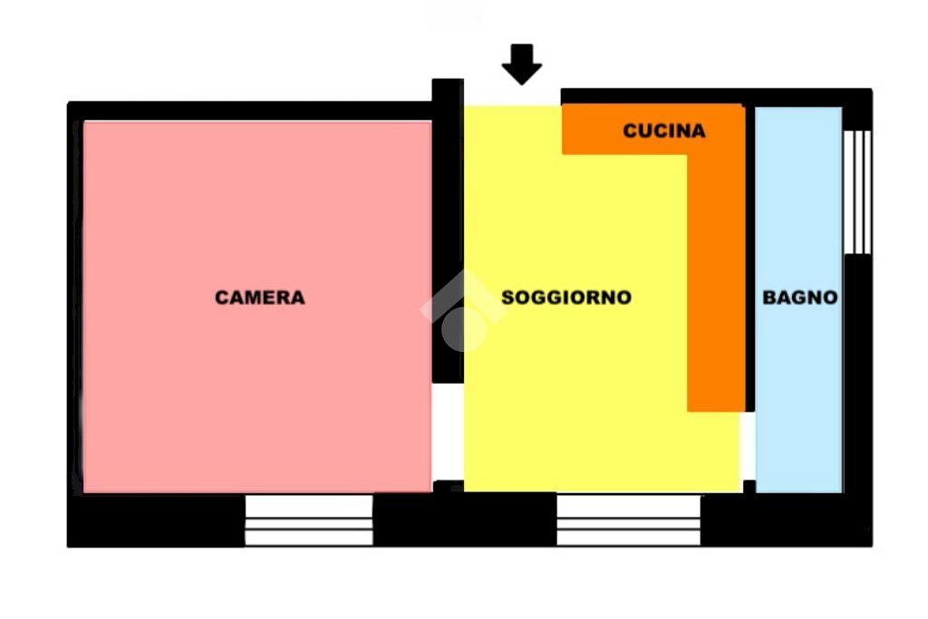 Bilocale Via Laurana, Milano - planimetria 1