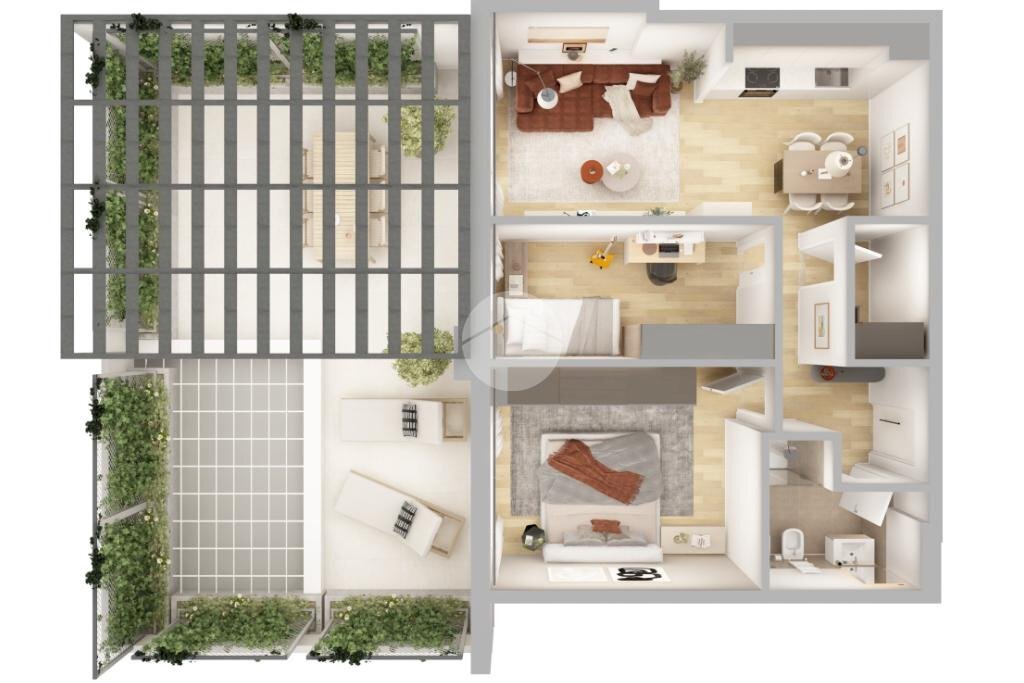 Trilocale via Desiderio, Milano (zona Lambrate) - planimetria 1