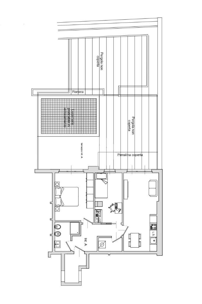 Three-room apartment via Desiderio, Milano (neighborhood Lambrate) - floor plans 1