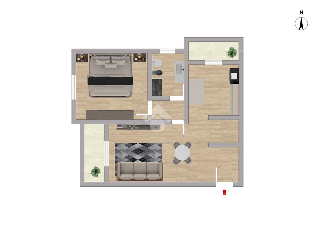 Bilocale Via Giovanni Paolo II, Casorezzo - planimetria 1