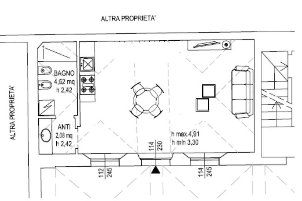 Monolocale Via Barberia, Bologna (zona Centro Storico) - planimetria 1