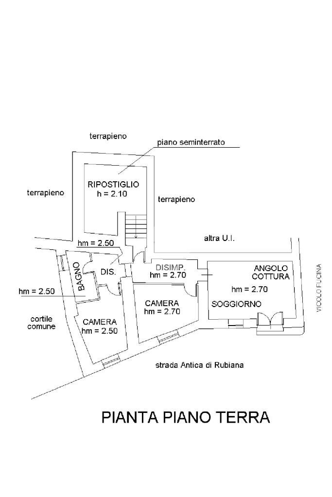 Trilocale Via malatrait, Almese - planimetria 1