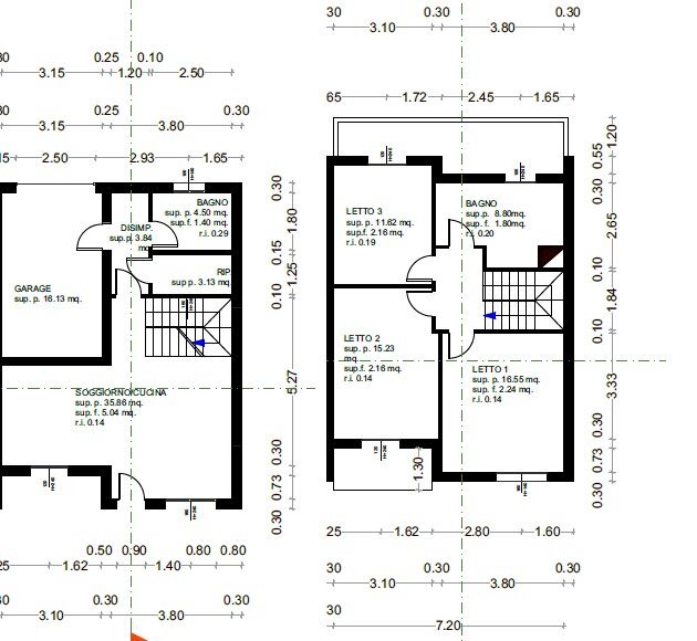 Villa Castelfranco Emilia - floor plans 1