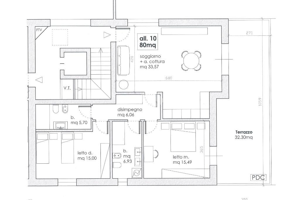 Trilocale Via Madre Teresa di Calcutta, Valsamoggia (zona Albareto - Mulini Nuovi) - planimetria 1