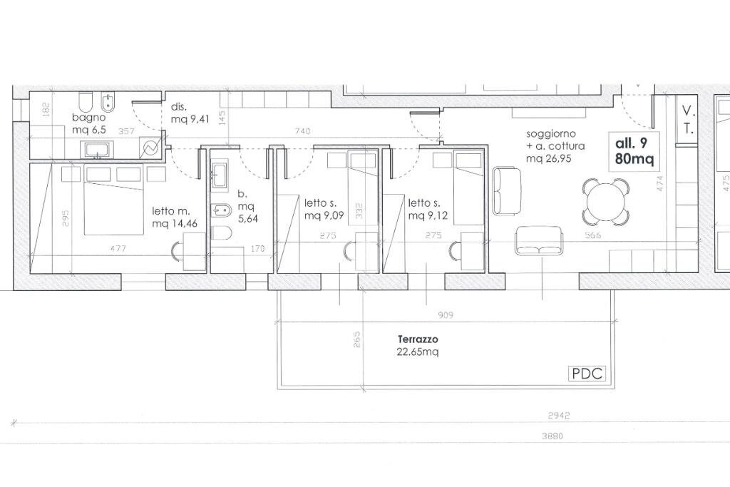 Quadrilocale Via Madre Teresa di Calcutta, Valsamoggia (zona Albareto - Mulini Nuovi) - planimetria 1