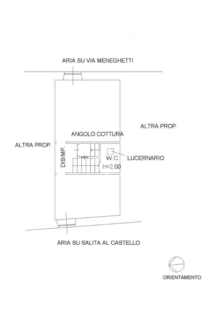 Trilocale Salita al Castello, Lerici - planimetria 1