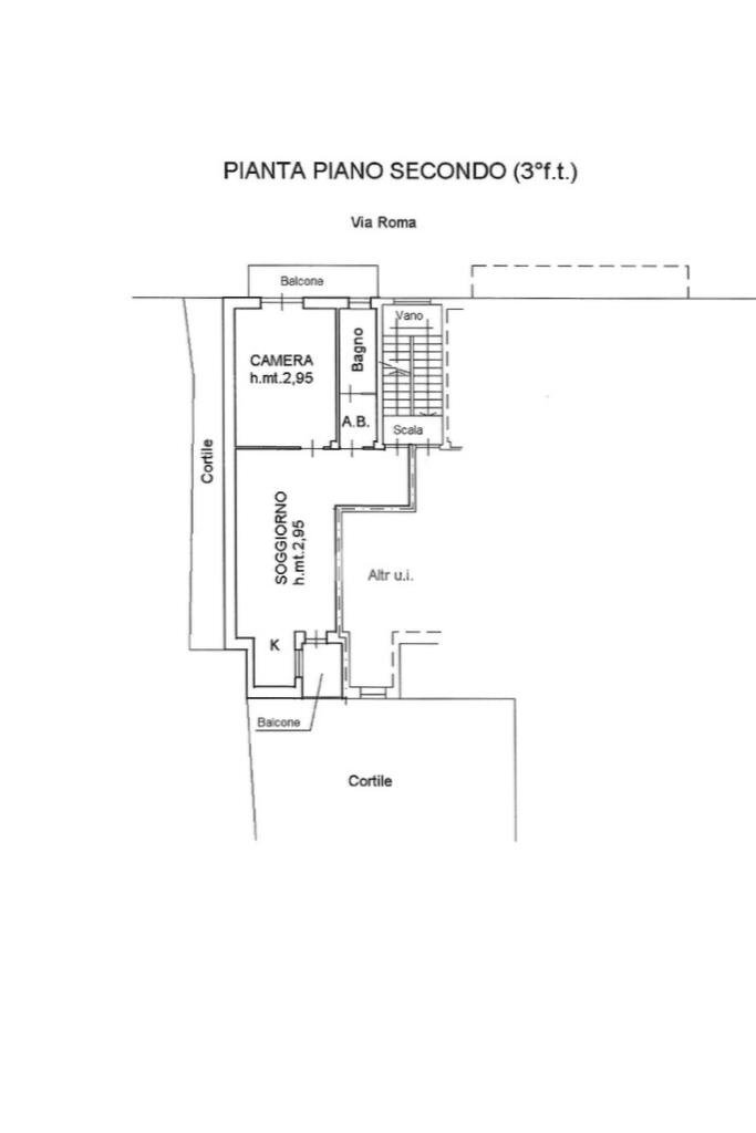 Two-room apartment Via Roma, Airasca - floor plans 1