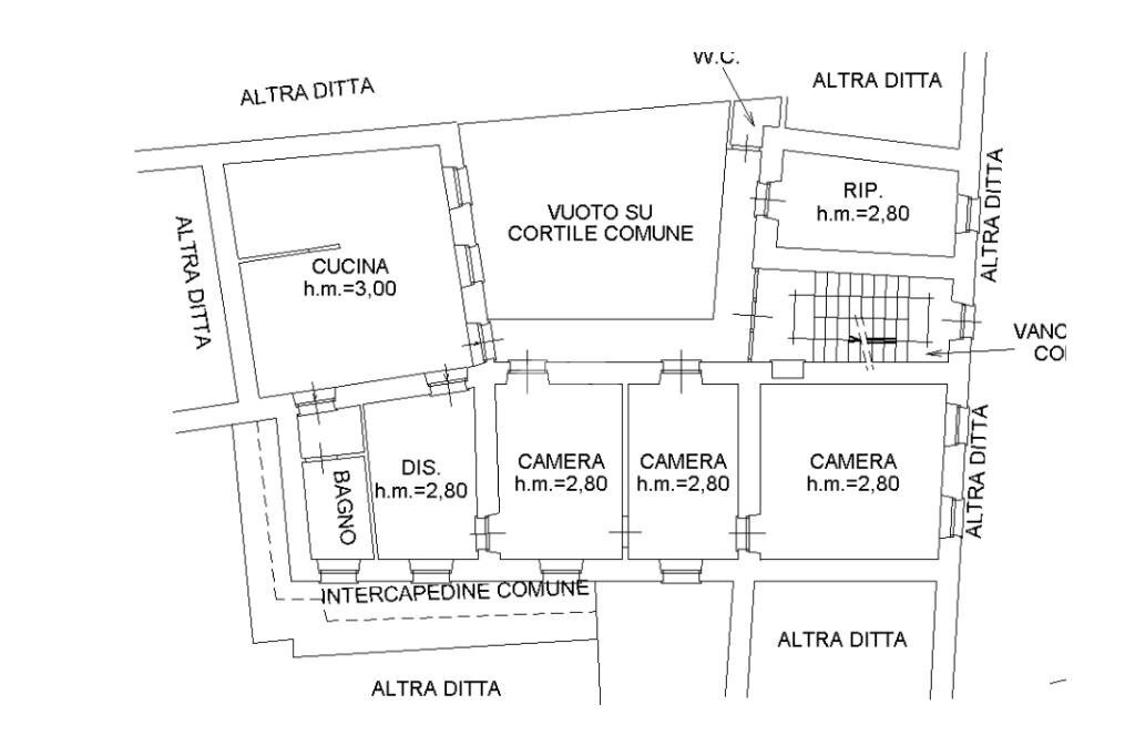 Quadrilocale Via Sommeiller, Pinerolo - planimetria 1