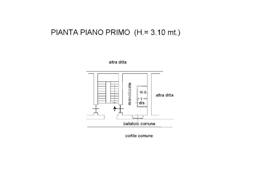Monolocale Via Sigismondo Gerdil, Torino (zona Valdocco) - planimetria 1
