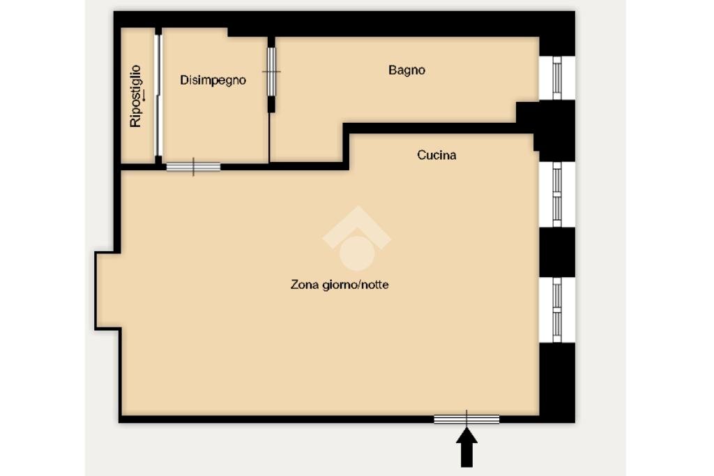 One-room apartment Viale Argonne, Milano (neighborhood Città Studi) - floor plans 1