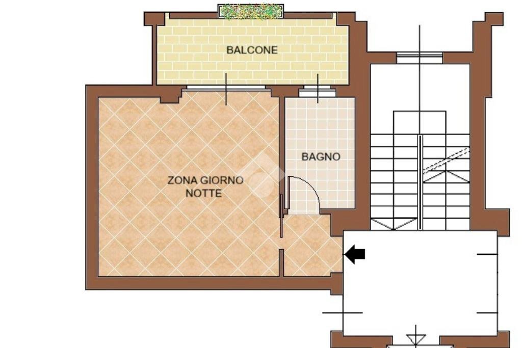 One-room apartment Via Gaetano Donizetti, Cesate - floor plans 1
