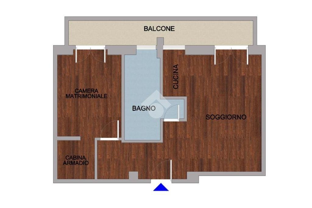 Bilocale Via Carlo D'Adda, Milano - planimetria 1