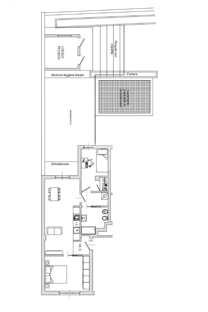 Three-room apartment via Desiderio, Milano (neighborhood Lambrate) - floor plans 1