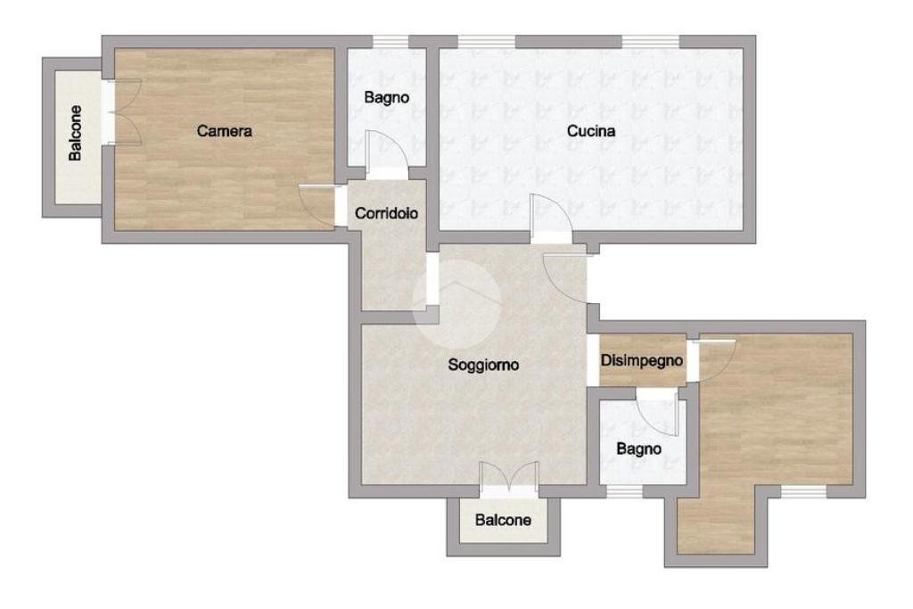 Three-room apartment Vicolo Cividale, Baranzate - floor plans 1
