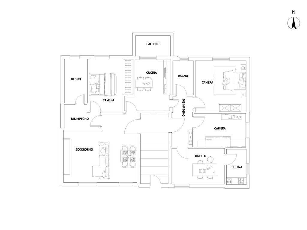 Appartamento Via Madonna Assunta, Bareggio - planimetria 1