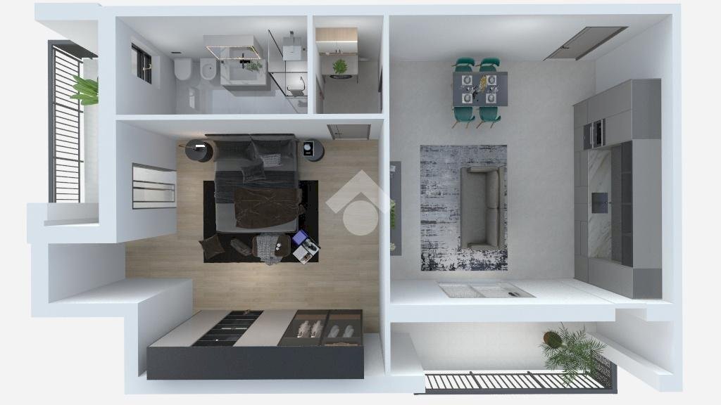 Bilocale Via Toscana, Santena - planimetria 1