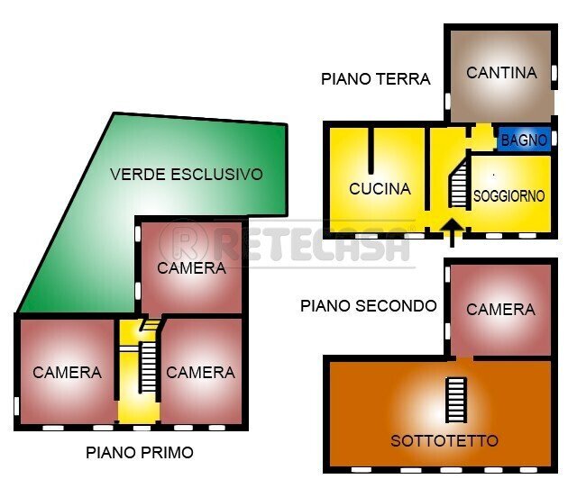 Retecasa_Cornedo - Independent house Via Grande, Cornedo Vicentino - floor plans 1