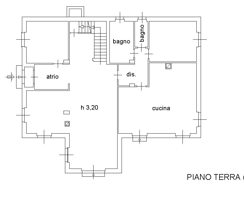 PIANTA PIANO TERRA.jpg - Villa Via Gardoncini 12, Brescia - planimetria 1