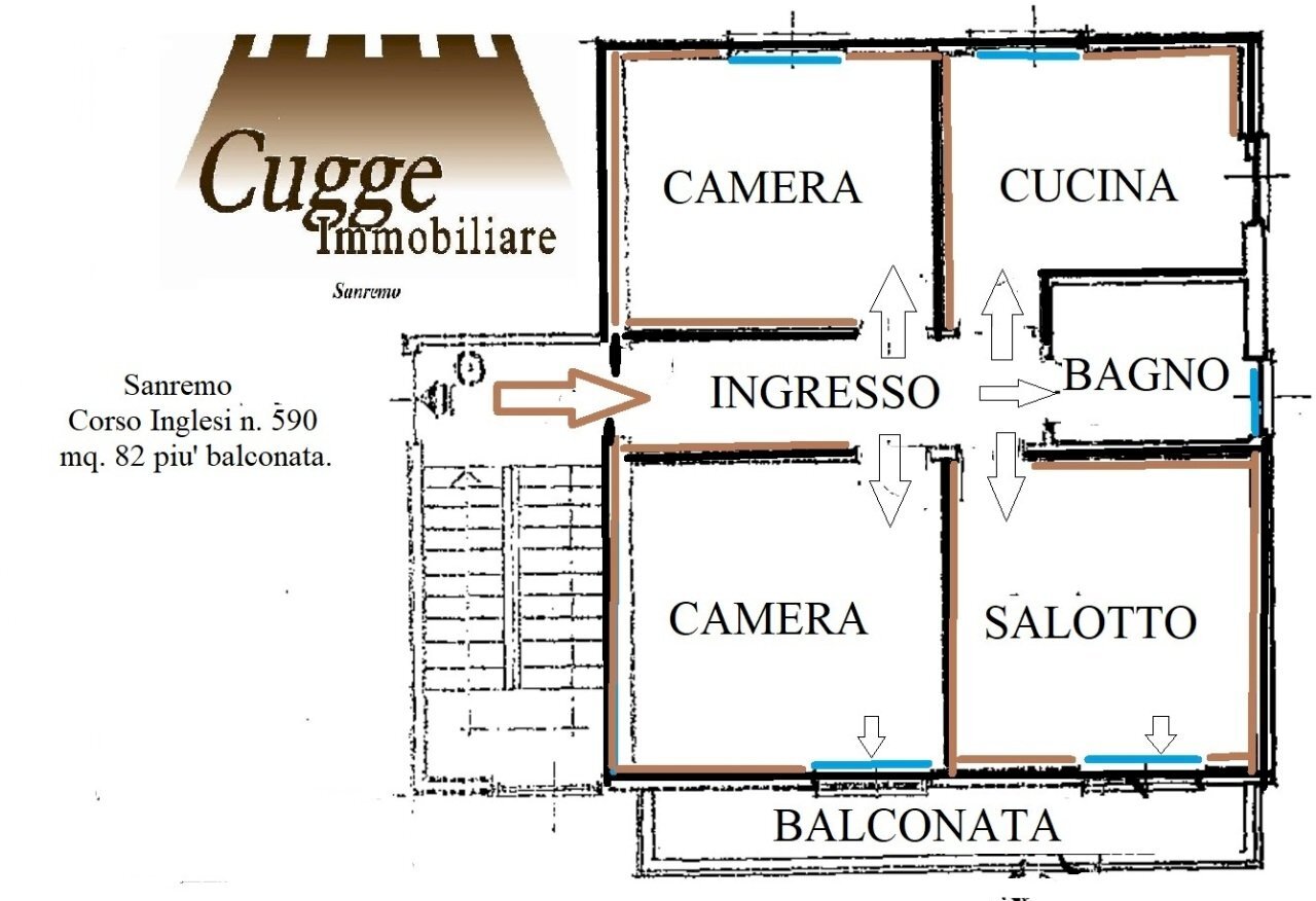 Planimetria WEB 1.jpg - Quadrilocale Corso degli Inglesi 590, Sanremo - planimetria 1