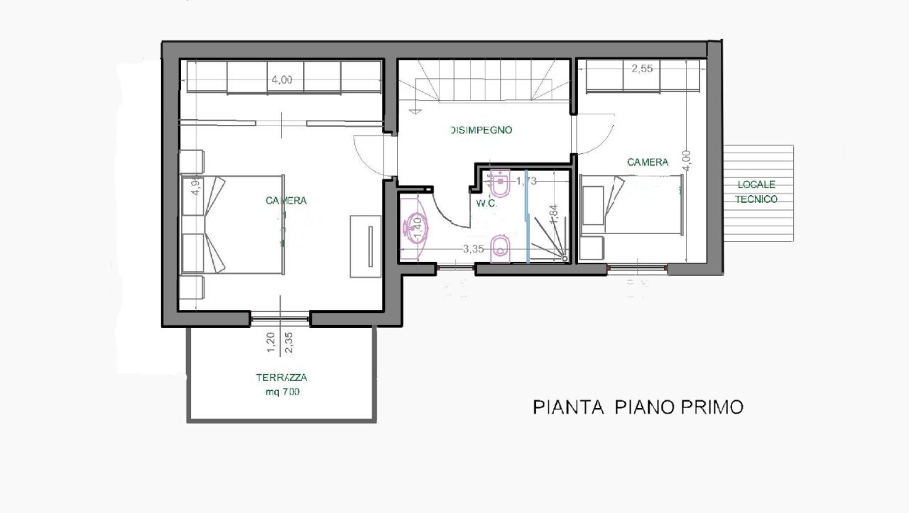 PIANO PRIMO A.png - Three-family Villa Via Bologna 17, Castelnuovo Magra - floor plans 1
