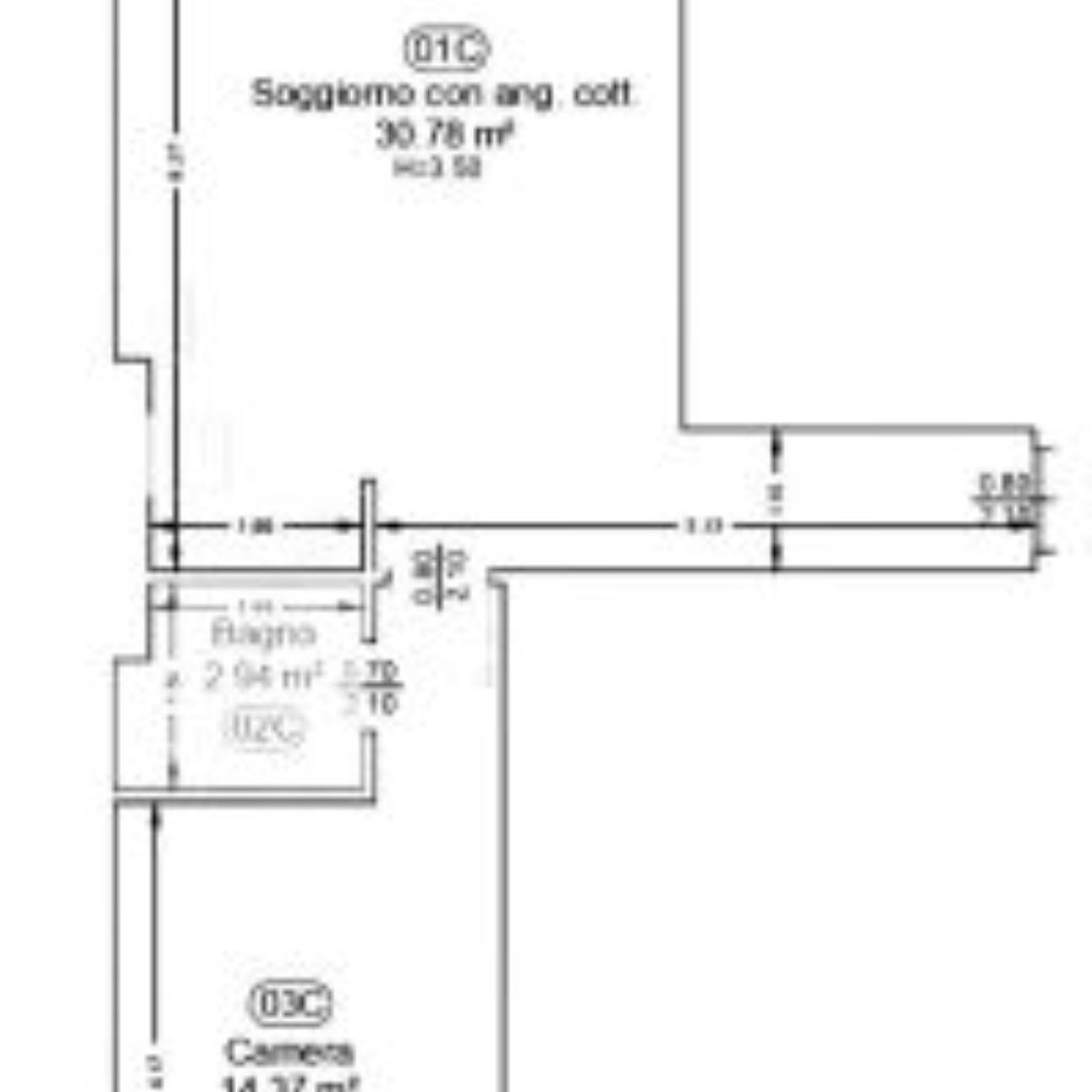 Bilocale Via Guglielmo Marconi, Bologna (zona Centro Storico) - planimetria 1