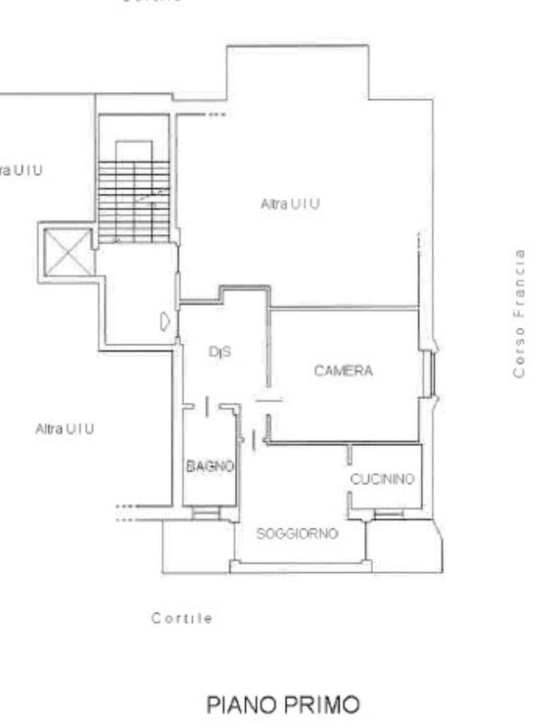 Two-room apartment Corso Francia, Rivoli - floor plans 1