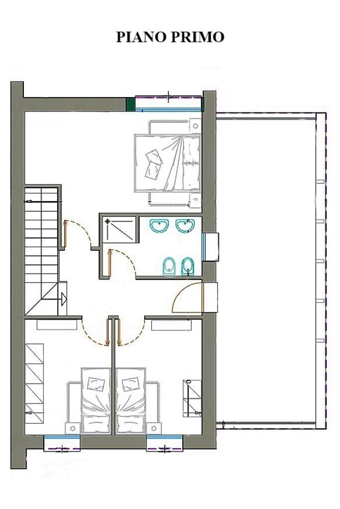 Terraced Villa Rotonda Gandhi, Calderara di Reno - floor plans 1