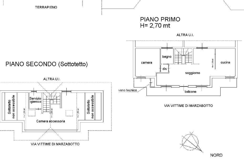 Quadrilocale Via Vittime di Marzabotto, Volvera - planimetria 1