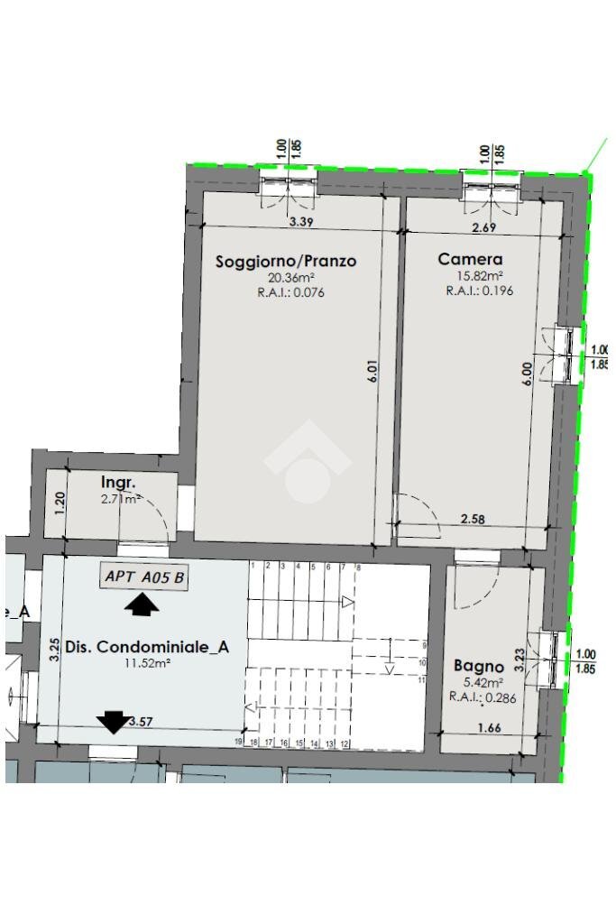 Bilocale Piazza della Repubblica, Castelfranco Emilia - planimetria 1