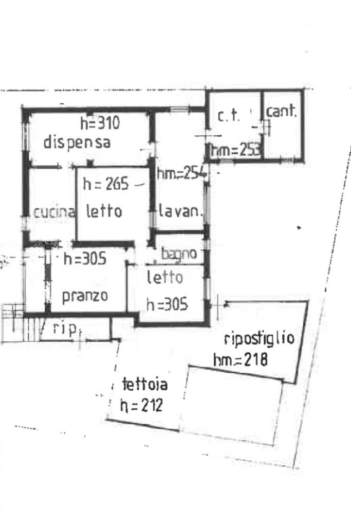 Porzione di casa Via Lunga, Ravenna (zona San Zaccaria) - planimetria 1