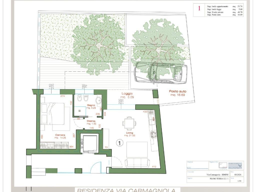 Bilocale Via Carmagnola, Rimini - foto 1