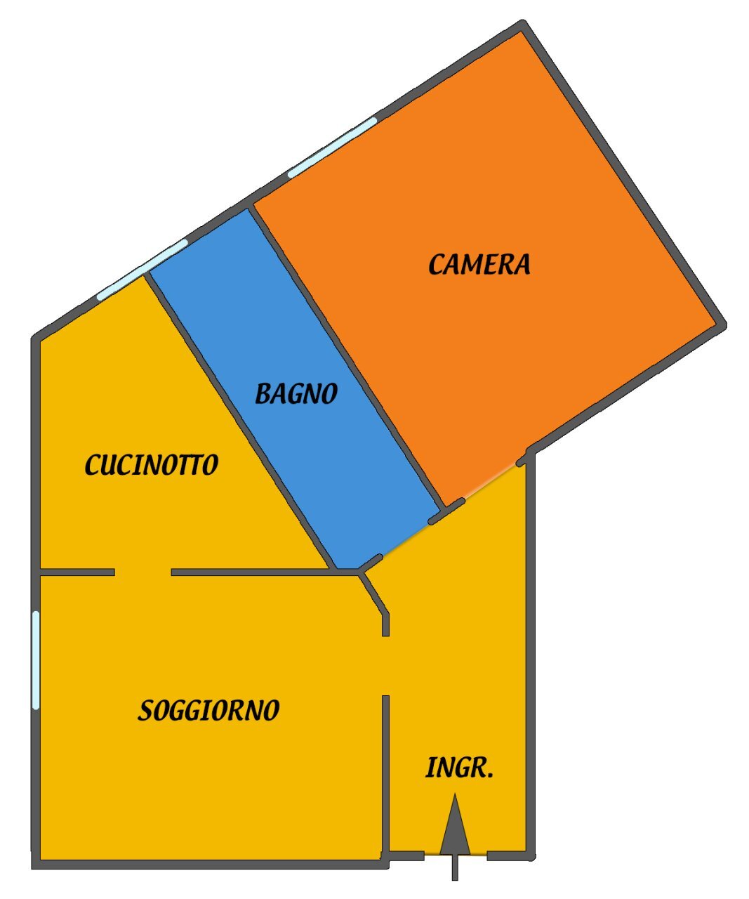 PLANIMETRIA - Appartamento Bologna - planimetria 1