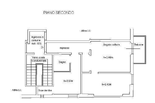 Planimetria .jpg - Three-room apartment Via Marchetti, Firenze - floor plans 1