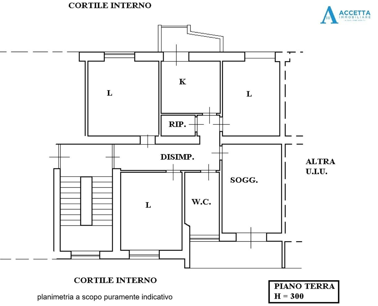planimetria - Four-room apartment Via della Croce 2, Taranto - floor plans 1