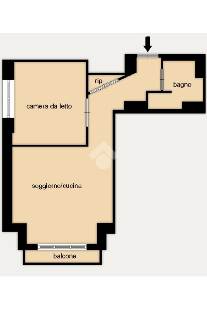 Two-room apartment Viale Argonne, Milano (neighborhood Città Studi) - floor plans 1