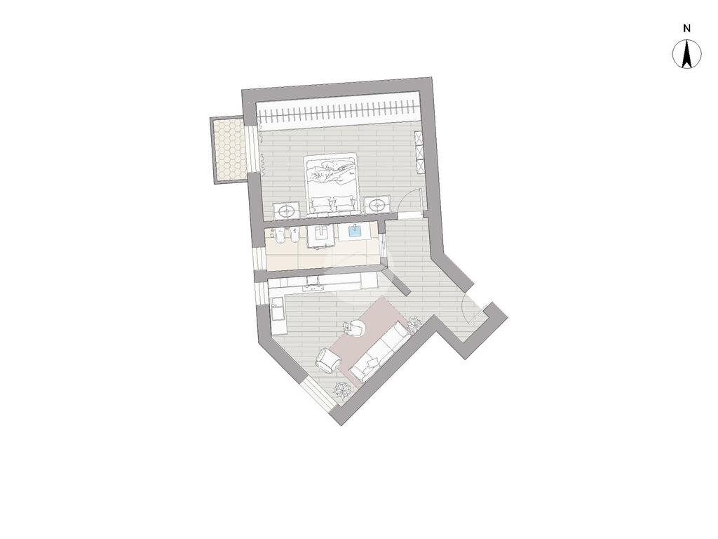 Bilocale Piazza Tirana, Milano (zona Giambellino) - planimetria 1