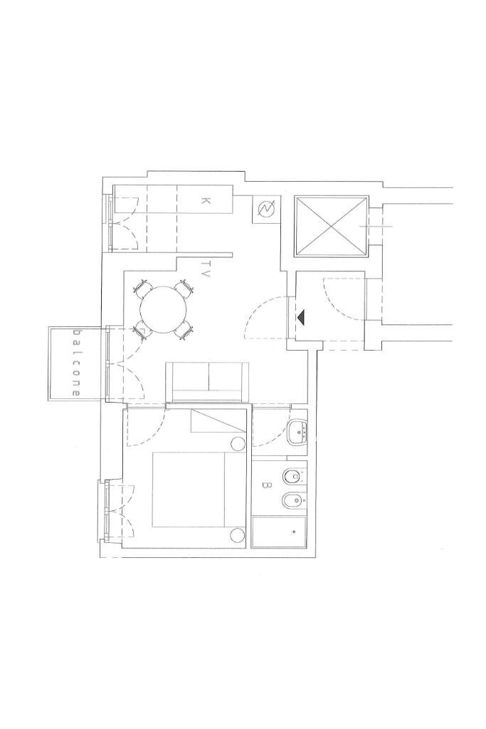 Two-room apartment Viale Famagosta, Milano (neighborhood Famagosta) - floor plans 1
