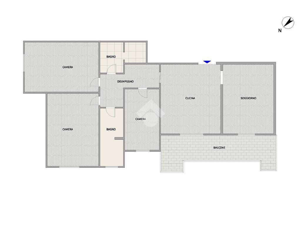 Four-room apartment Via Fratelli Cervi, Cornaredo - floor plans 1