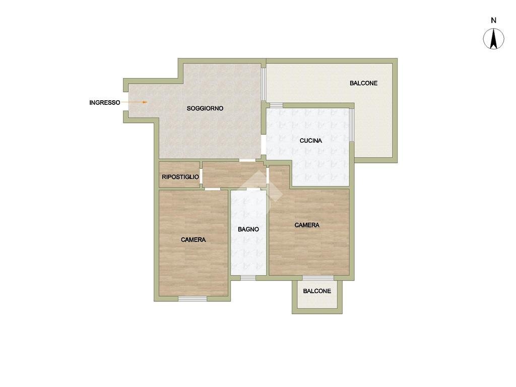 Three-room apartment Via S.Siro, Cornaredo - floor plans 1