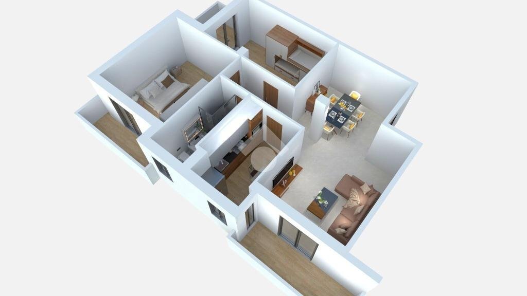 Three-room apartment Via isonzo, Sedriano - floor plans 1