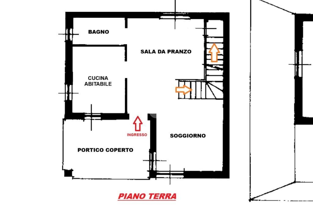 Portion of a house Via San Carlo, Senago - floor plans 1