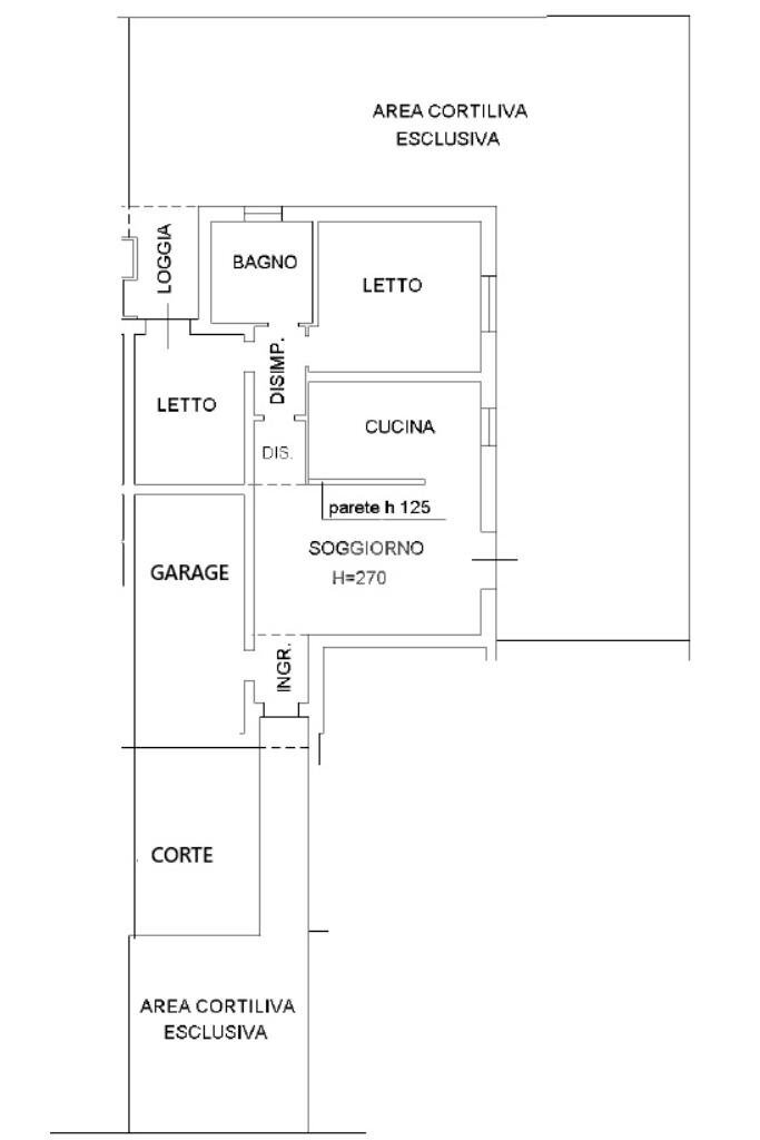 Trilocale Via giovanni palatucci, Fabbrico - planimetria 1