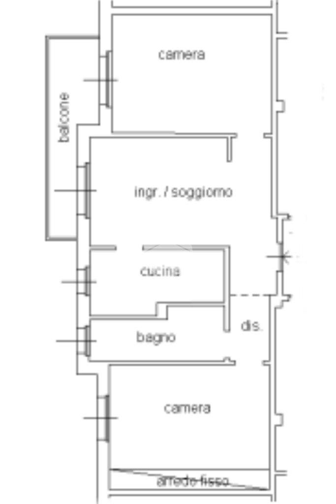 Trilocale Via Giuseppe Mazzini, Sedriano - planimetria 1