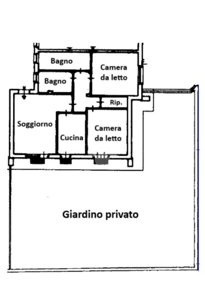 Quadrilocale Via Cuneo, Saluzzo - planimetria 1