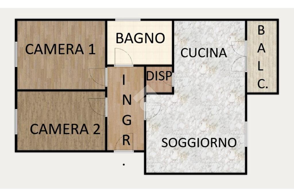 Trilocale Via Villa Berrone, Campomorone - planimetria 1