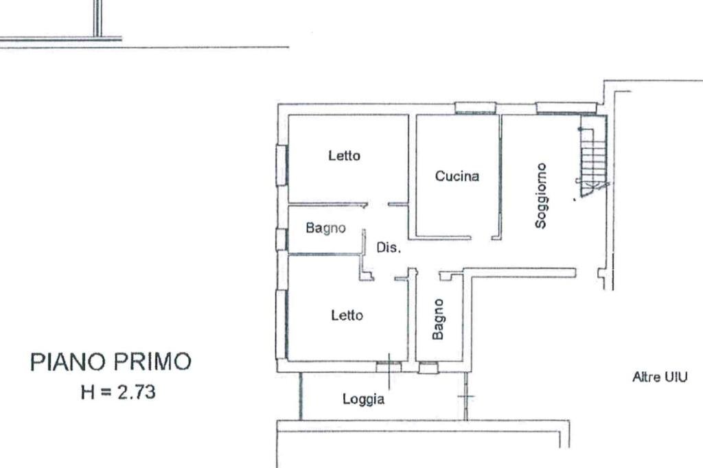 Attic Via G. Pastore, Bagnolo in Piano - floor plans 1